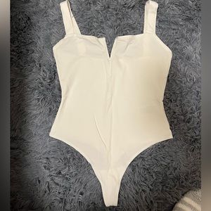 Babaton White Bodysuit US S